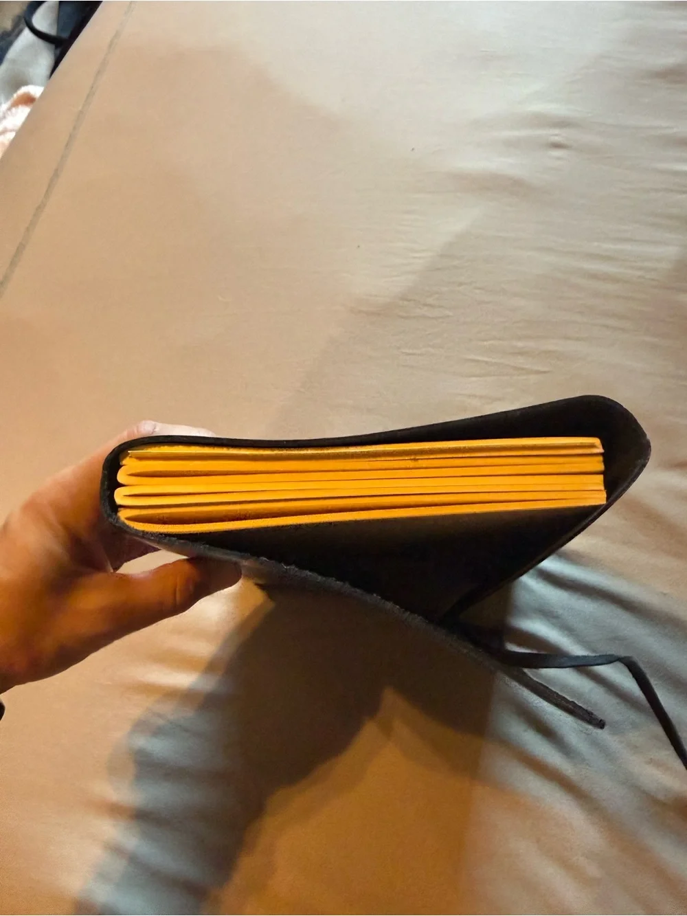Black Leather Wrap Journal Cover - Unbranded